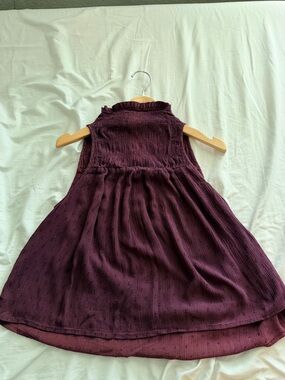 American Eagle Outfitters Plum Textured Sleeveless Dress